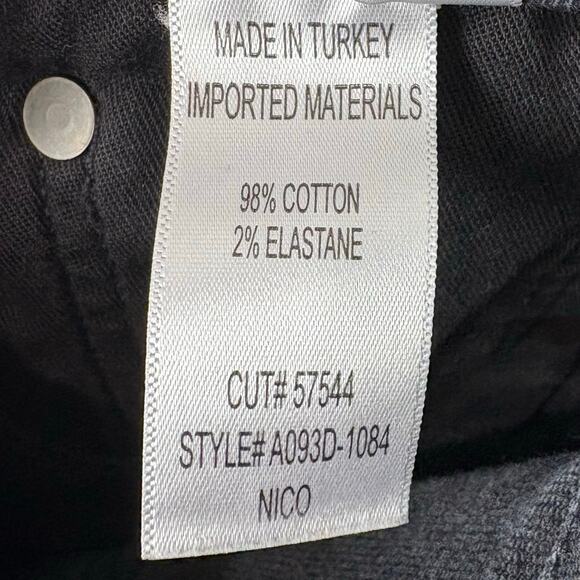 Agolde Nico High Rise Slim Denim Jeans Cotton Stretch Destroyed Button Fly 26 - Picture 8 of 12